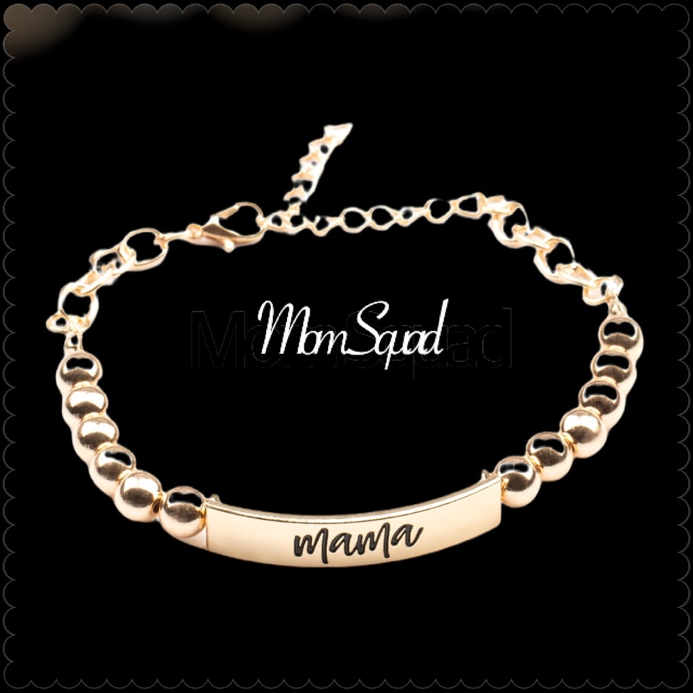 Mom Squad-Gold bracelet